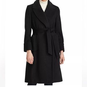 Wool & cashmere wrap coat
